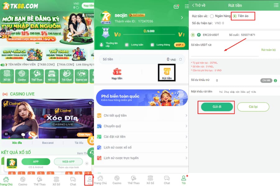 rút tiền tk88 qua ví tiền ảo